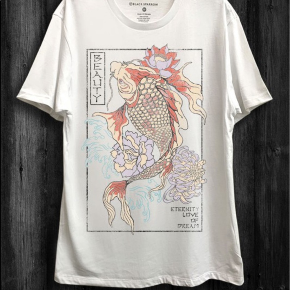 Koi Fish Dreamer Lotus Tee